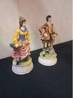 Keramiek en Aardewerk 2 zeer mooie gave oude  beelden   capi  demonte