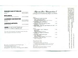 Cassettebandjes Thijs van Leer &ndash; Introspection 3 8 nrs cassette 1977 ZGAN