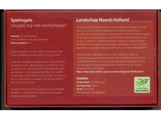 Gezelschapsspellen Vergeet mij niet Memoriespel van Landschap Noord-Holland NIEUW