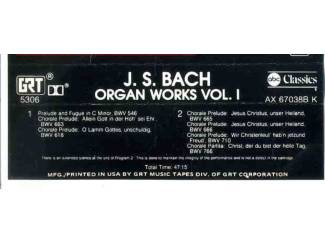 Cassettebandjes J.S. Bach Organ Works Vol. 1 7 nrs cassette 1974 ZGAN