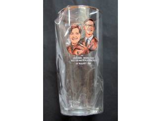 Koninklijk Huis en Royalty Koninklijk huis oudere serie 3 Glazen en 1 beker ZGAN