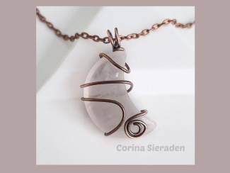 Hanger met rozenkwarts