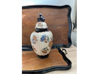 Vintage keramieken dekselpot van Flora Gouda Holland