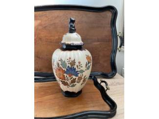 Keramiek en Aardewerk Vintage keramieken dekselpot van Flora Gouda Holland