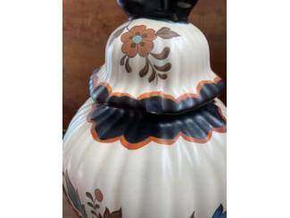 Keramiek en Aardewerk Vintage keramieken dekselpot van Flora Gouda Holland