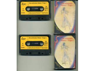 Cassettebandjes Die Sch&ouml;nsten Walzer Folge 1 & 2 11 nrs 2 cassettes ZGAN