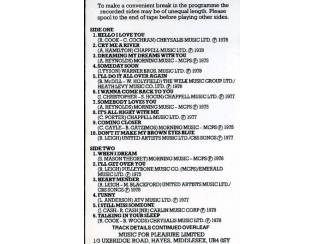 Cassettebandjes Crystal Gayle 20 Love Songs cassette 1982 ZGAN