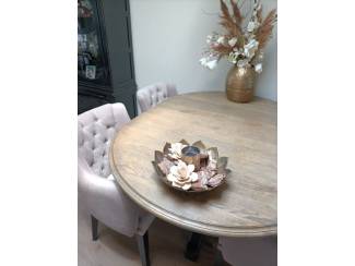 Stoelen 4 beige eetkamerstoelen