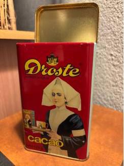 Blikken Droste cacao blik 125 gr , afm. 8,5 x 13,5 x 5,5 cm
