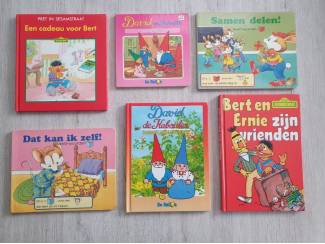 6 Kinderboeken: Sesamstraat, David de Kabouter, Beeld-woorden