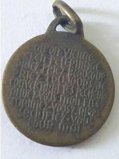 Religie Franse katholieke bescherm- en bedevaartmedaille