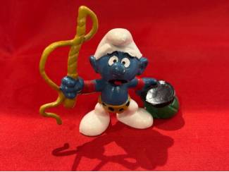 Junglesmurf tarzansmurf dompteursmurf met zweep en plateau. Hoogt