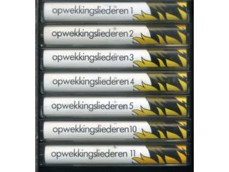 Cassettebandjes Opwekkingsliederen 1 t/m 5 + 10 & 11 7 cassettes ZGAN