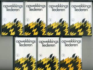 Cassettebandjes Opwekkingsliederen 1 t/m 5 + 10 & 11 7 cassettes ZGAN
