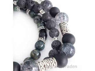 Armbanden Heren armbandenset van natuursteen