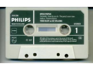 Cassettebandjes Theo Olof & G&eacute; Vrijens &ndash; Opus Popus 10 nrs cassette 1977 ZGAN