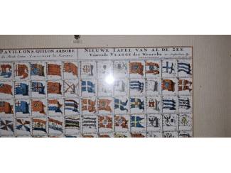 Woonaccessoires | Schilderijen en Posters KNSM vlaggenlijst Cornelis Dankerts ongeveer 1700 replica