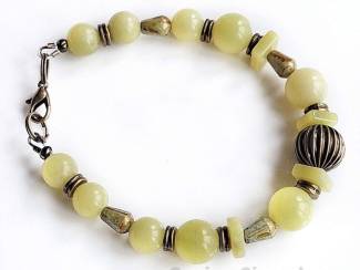 Armbanden Armband van jade en brons