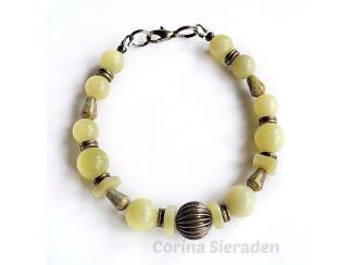 Armbanden Armband van jade en brons