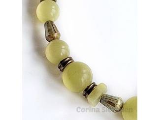 Armbanden Armband van jade en brons