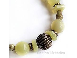 Armbanden Armband van jade en brons