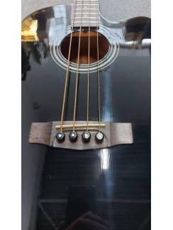Snaarinstrumenten | Gitaren | Bas Cort SJB5F BK electro akoestische basgitaar zwart