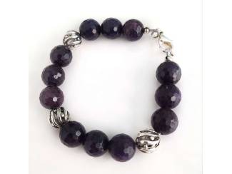 Armbanden Armband van agaat en tibetaans zilver