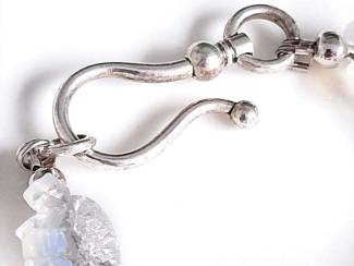Armbanden Armband van bergkristal en agaat