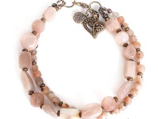 Armbanden Armband van zonnesteen en brons