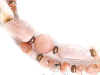 Armbanden Armband van zonnesteen en brons