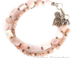 Armbanden Armband van zonnesteen en brons