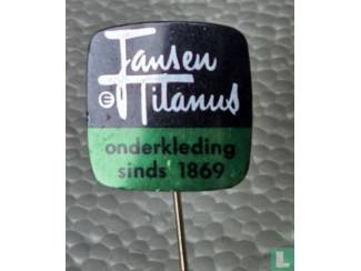 Speldjes, Pins en Buttons Jansen & Tilanus onderkleding sinds 1869 [groen]