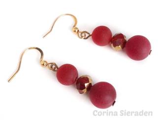 Oorbellen Oorhangers met chalcedoon AANBIEDING