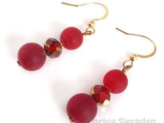 Oorbellen Oorhangers met chalcedoon AANBIEDING