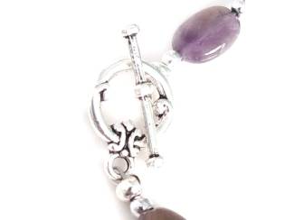 Armbanden Armband van amethist en hematiet