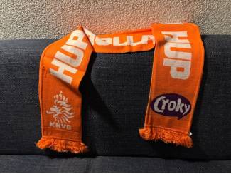 Oranje KNVB Croky acryl sjaal met franjes NIEUW