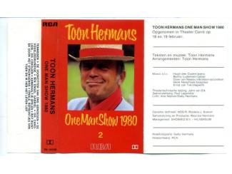 Cassettebandjes Toon Hermans &ndash; One Man Show 1980 Deel 1 & 2 15 nrs 2 cassette