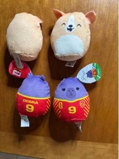 Speelgoed | Knuffels Original Squishmallows 4 stuks oranje wit / paars rood knuffel 8