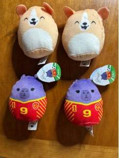 Speelgoed | Knuffels Original Squishmallows 4 stuks oranje wit / paars rood knuffel 8