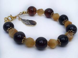 Armbanden Armband van agaat en tiger eye AANBIEDING