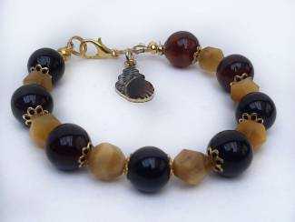 Armbanden Armband van agaat en tiger eye AANBIEDING
