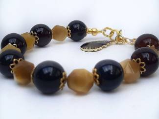 Armbanden Armband van agaat en tiger eye AANBIEDING