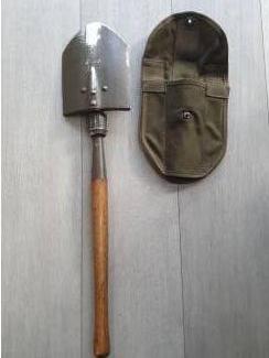 Militaria Militaire opvouwbare schep met hoes