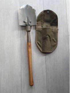 Militaria Militaire opvouwbare schep met hoes