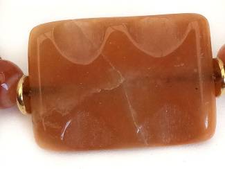 Armbanden Armband van carneool en bergkristal
