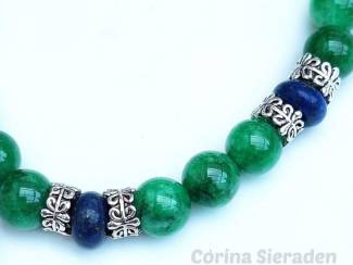 Armbanden Armband van jade en lapis lazuli