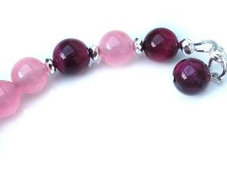 Armbanden Armband van tiger eye, jade en hematiet
