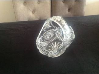 Glas en Kristal mooie zware kristallen  mand