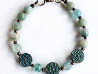 Armbanden Armband van jade en brons