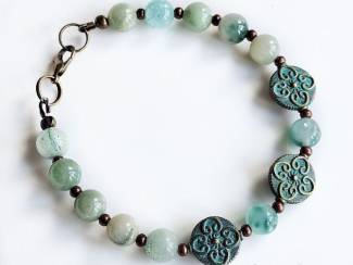 Armbanden Armband van jade en brons